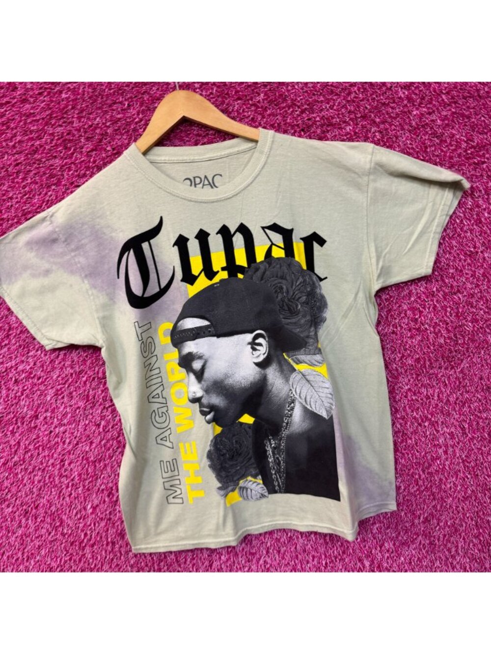 Tupac Me Against the World Album Poster Hip Hop Tie Dye M - Picture 3 of 4
